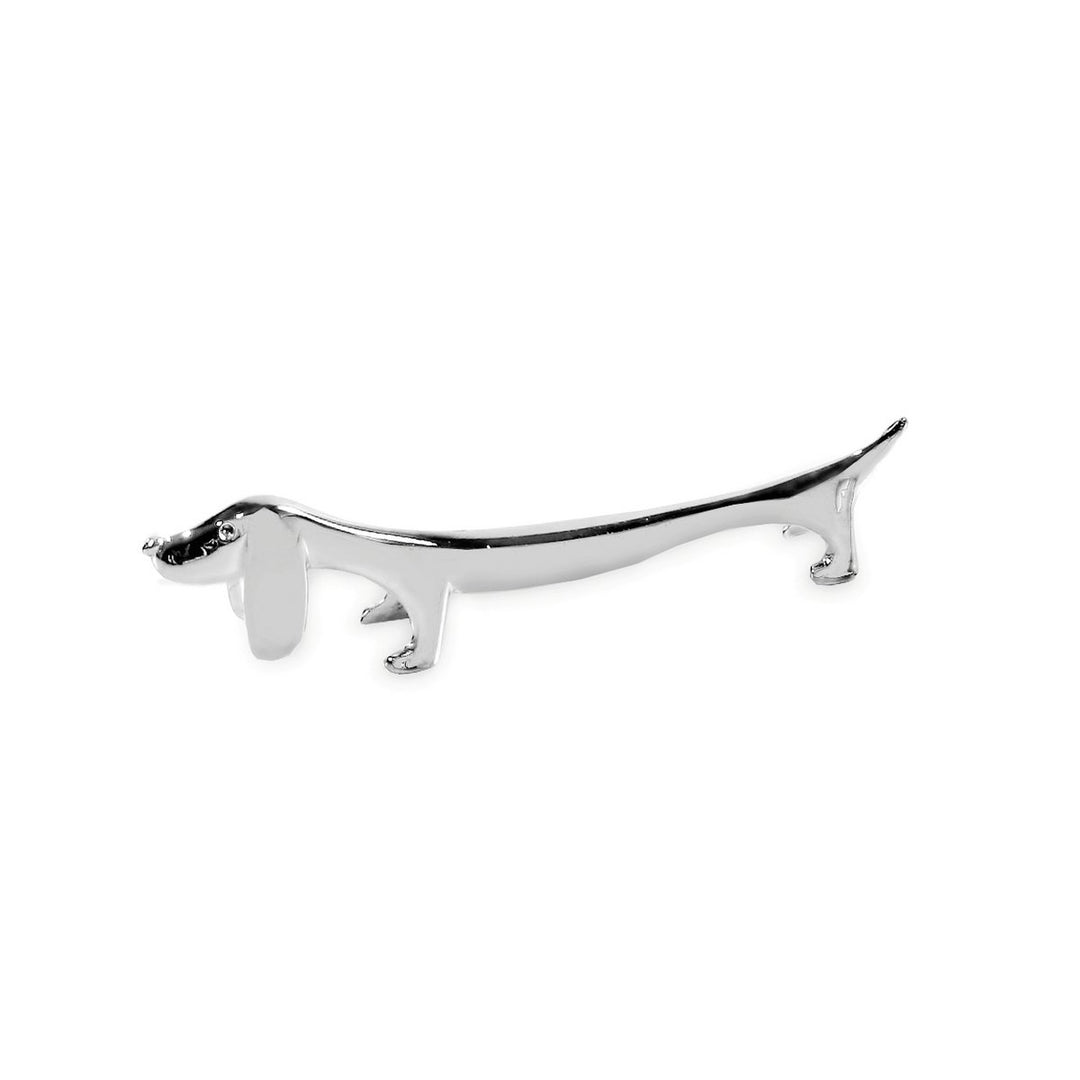 Set de 6 porte-couteaux – modèle chien / teckel, argentés, anti-ternissure