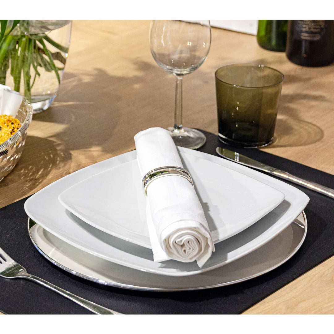 Set de 6 ronds de serviette “Thread” - Nickel