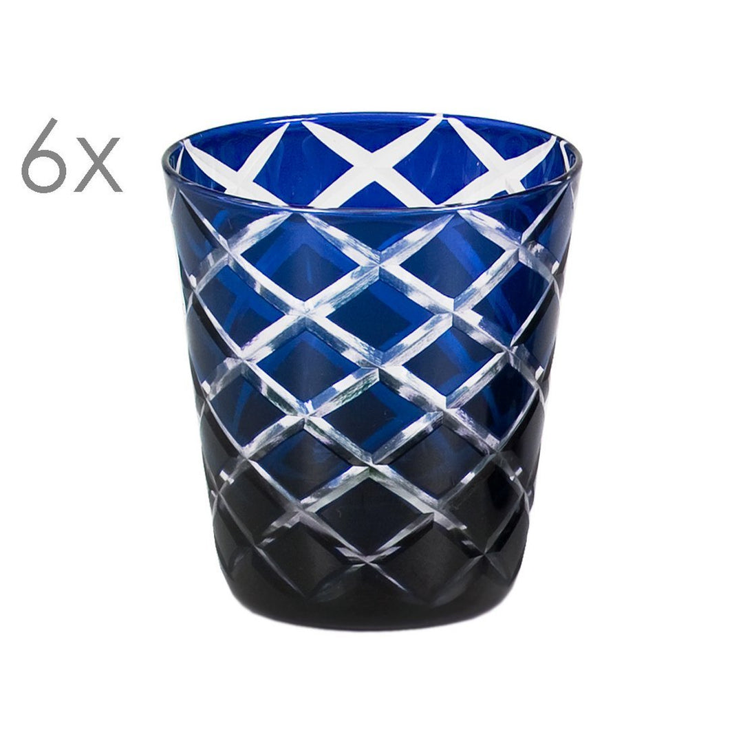 Set de 6 verres en cristal Dio Bleu
