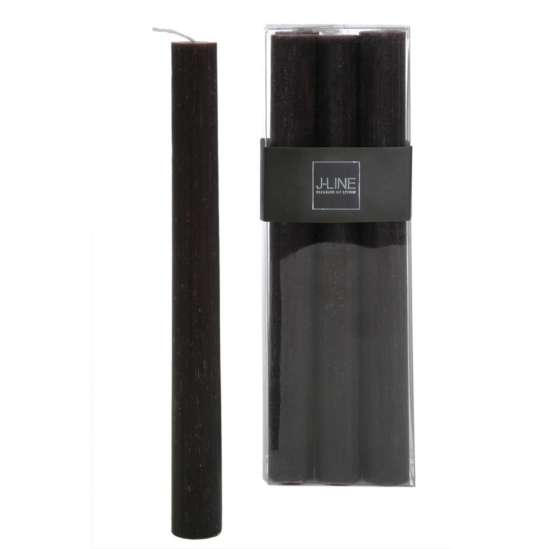 Set&nbsp; 6 Bougies Marron/Noir -9h&nbsp;