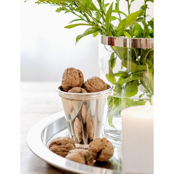 Vase Perla – Plaqué Argent pour decoration de gtable