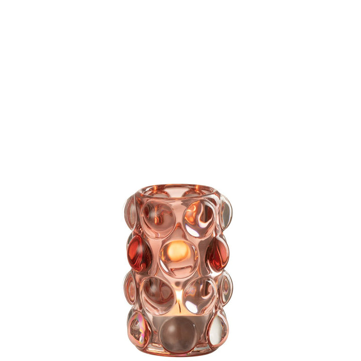 bougeoir Bollie Verre Rouge