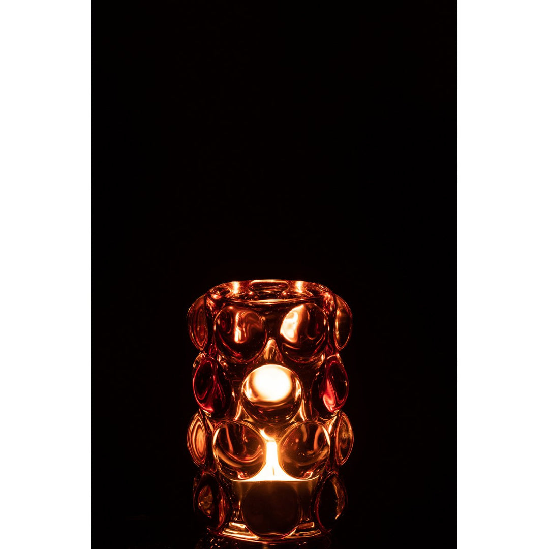 bougeoir Bollie Verre Rouge J-Line