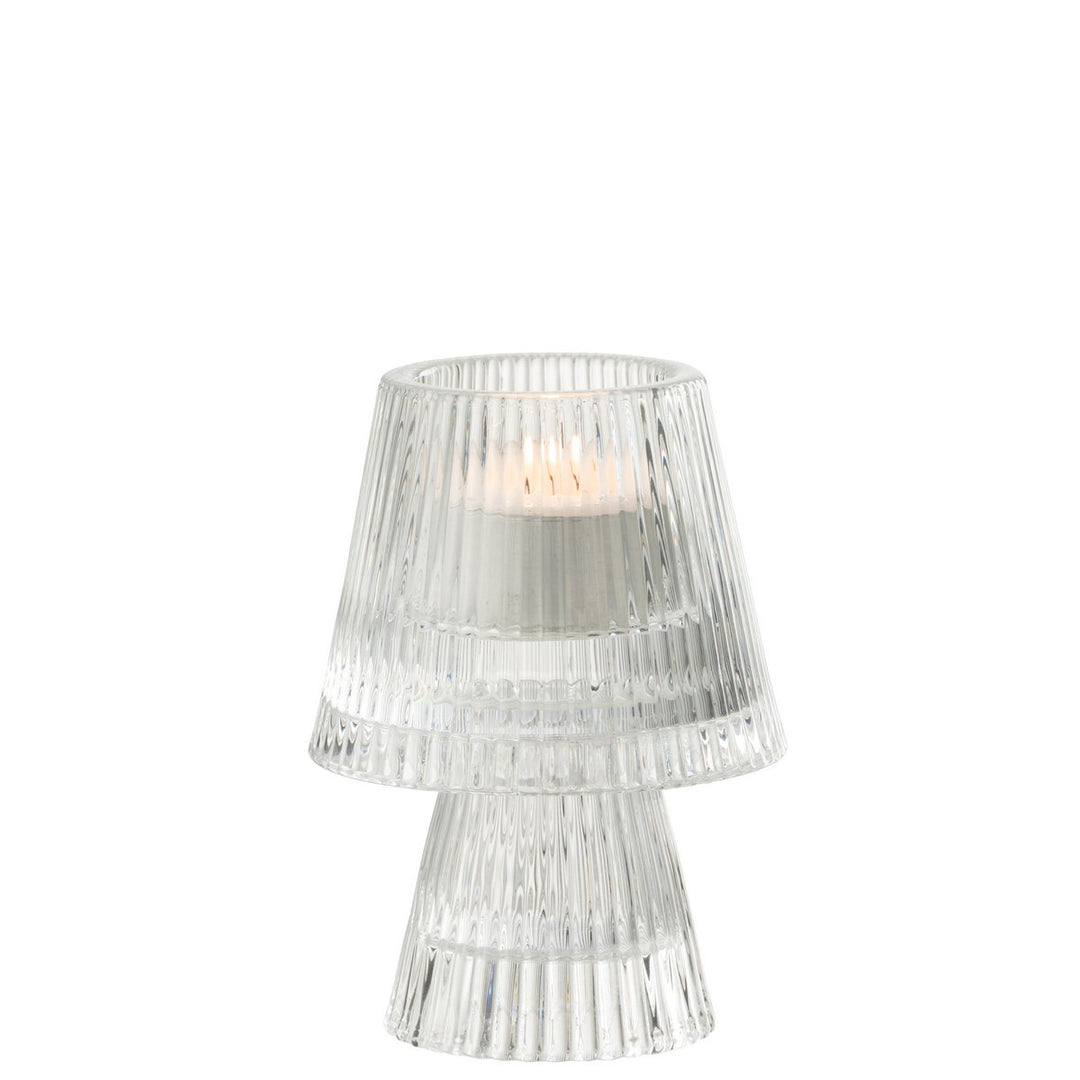 bougeoir Chapeau Verre Transparent
