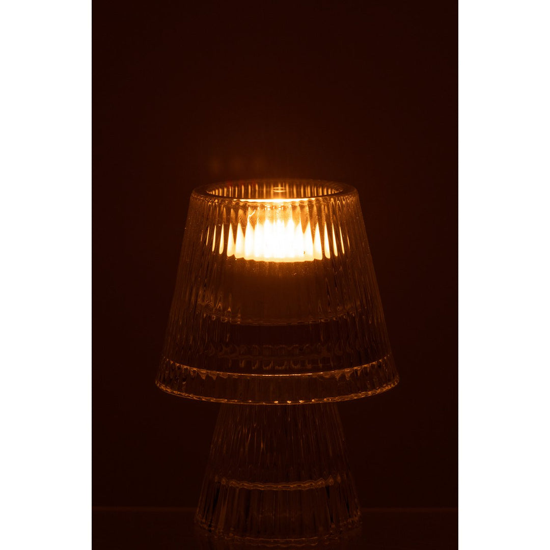 bougeoir Chapeau Verre Transparent J-Line