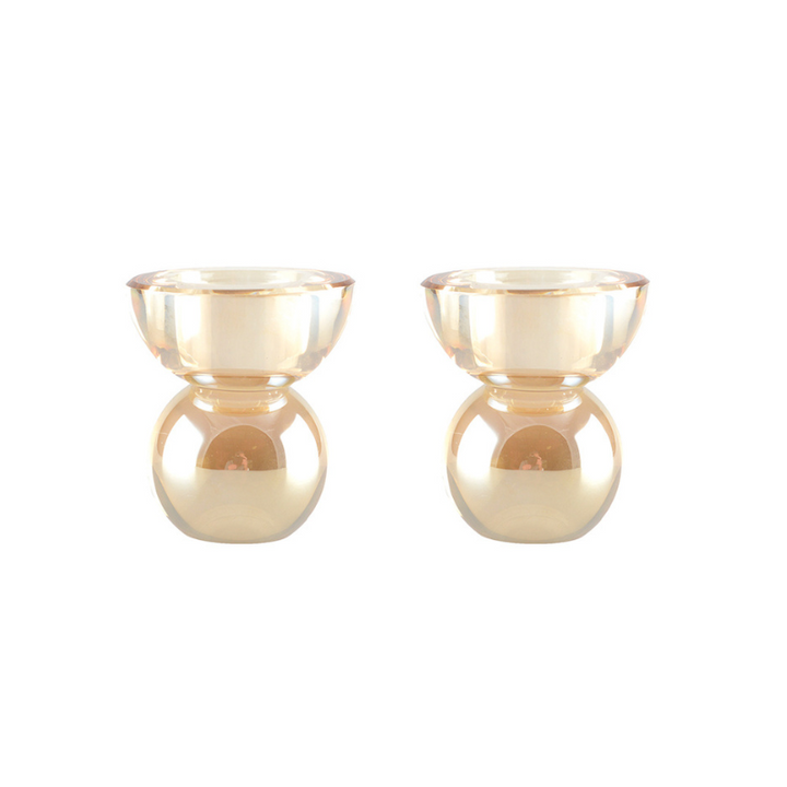 bougeoir cristal ambre