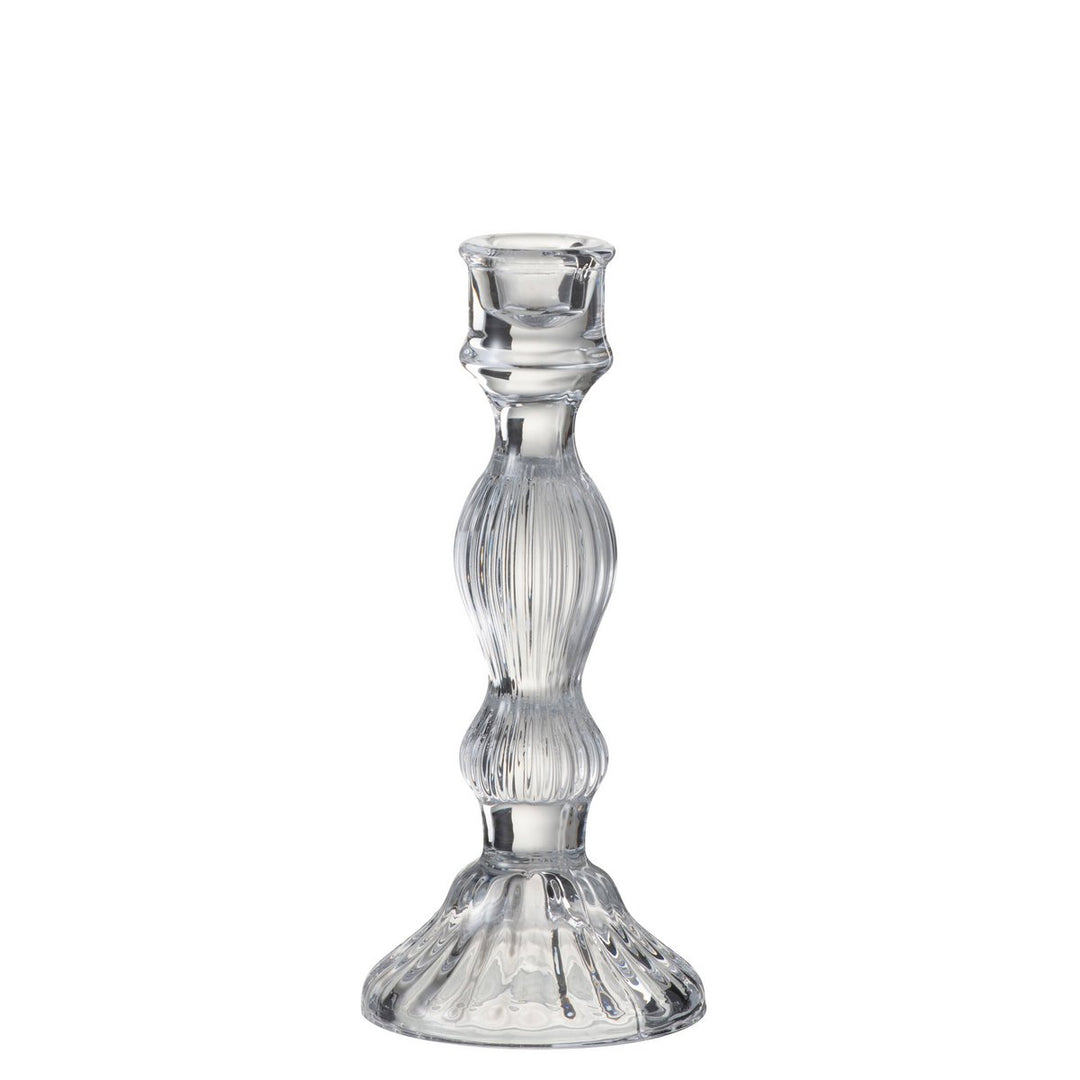 bougeoir en vere transparent classique