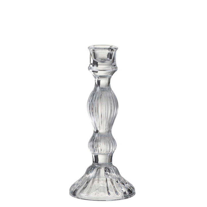 bougeoir en vere transparent classique