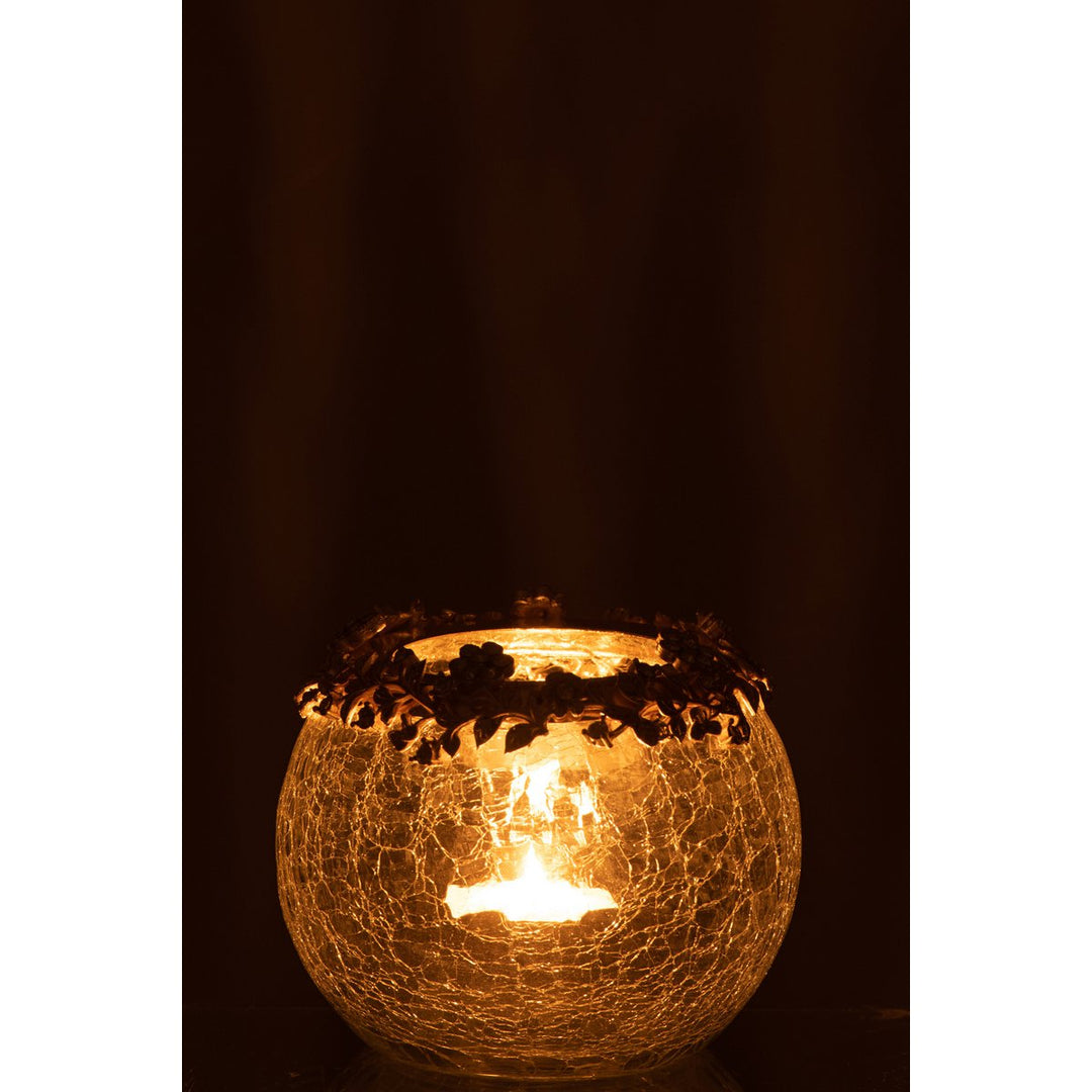 bougeoir en verre et or mariage