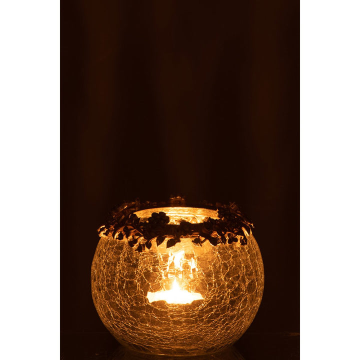 bougeoir en verre et or mariage