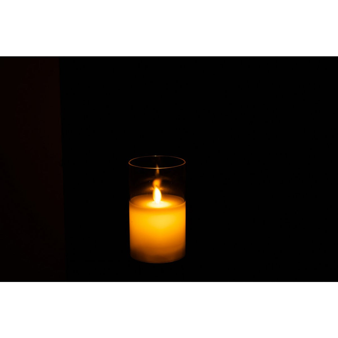 bougie  Led Brillante Verre Transparent