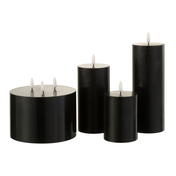 bougie led en cire noir en cire abeille