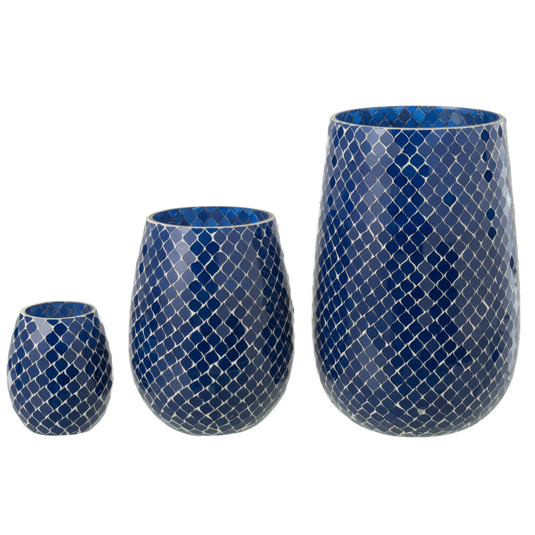 bougie parfumee avec mosaique bleu pour cadeaux0