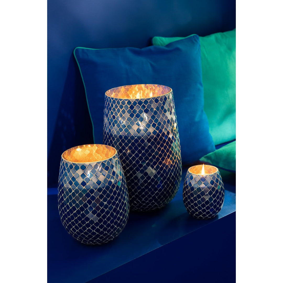 bougie parfumee avec mosaique pour soiree