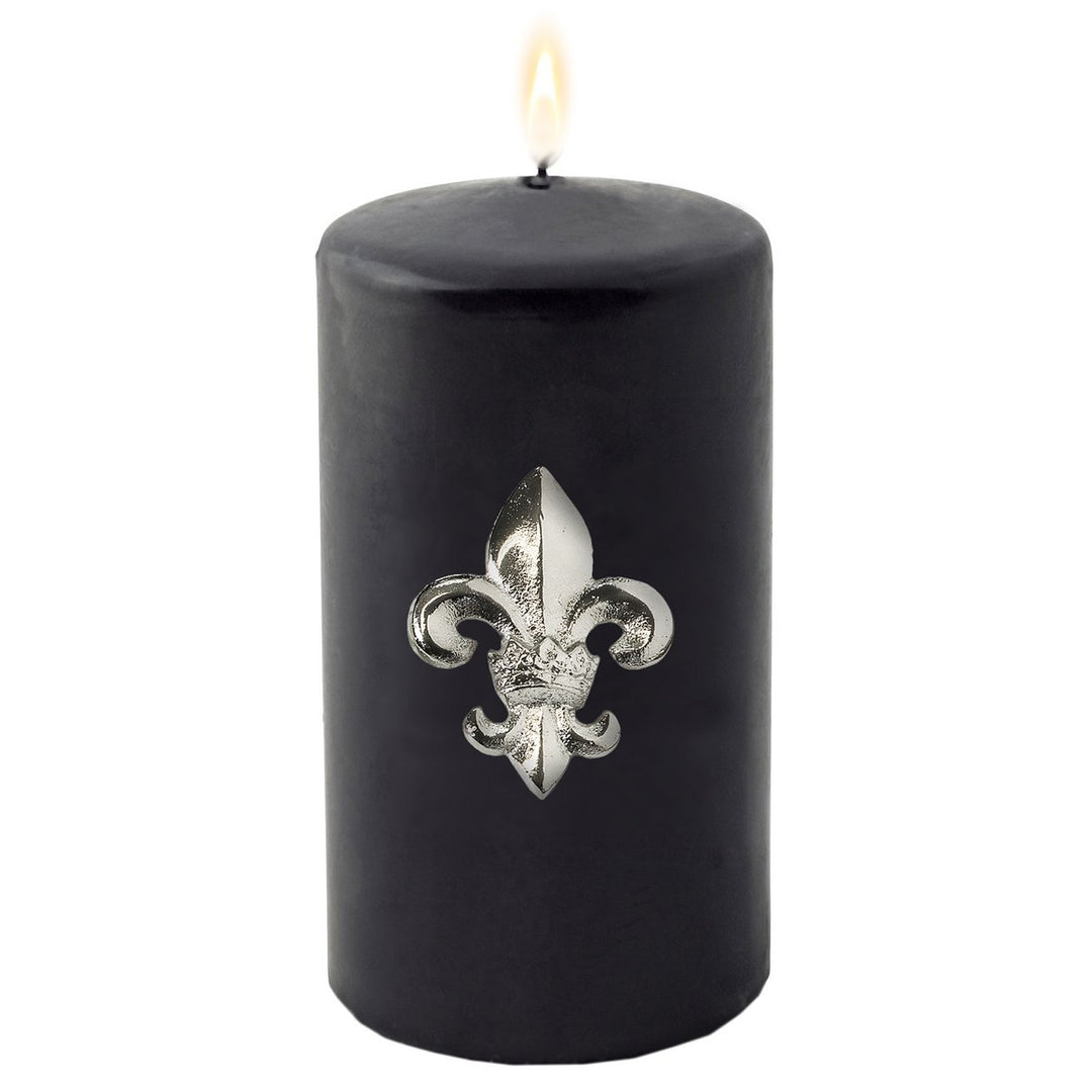 broche argente lys pour bougie en cire