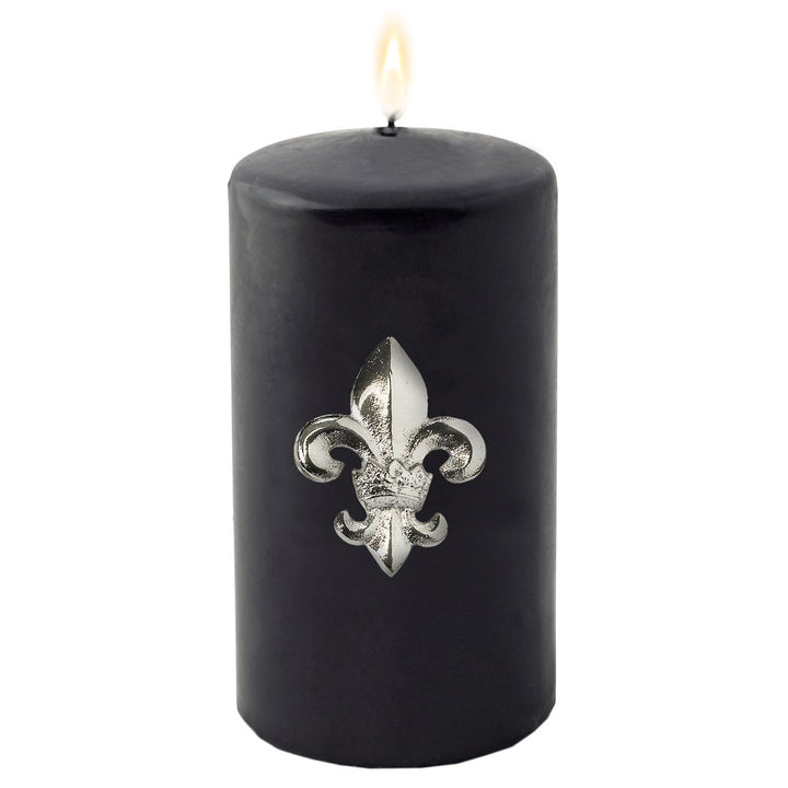 broche argente lys pour bougie en cire