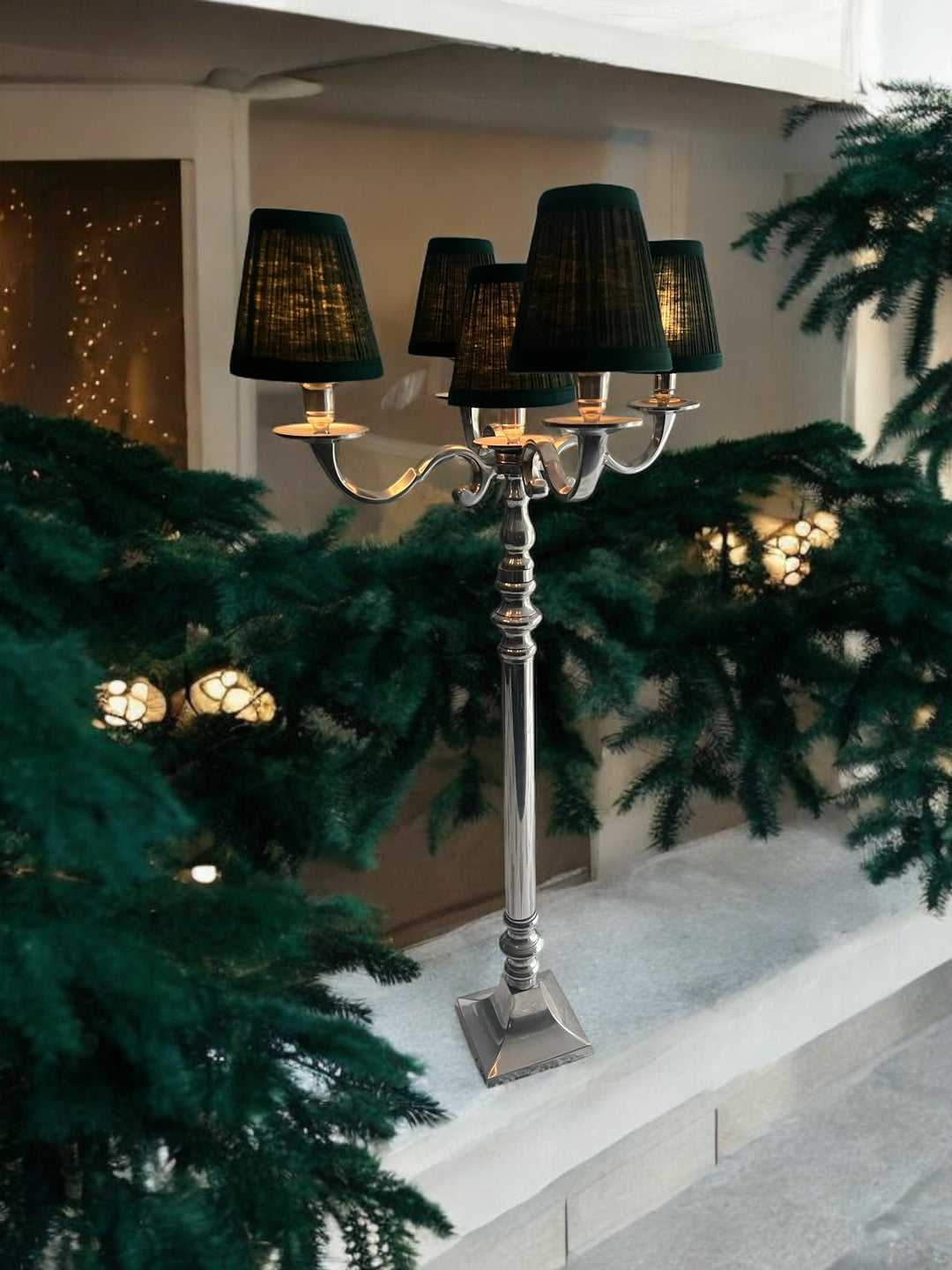 chandelier 5 bras avec abat jour Noel