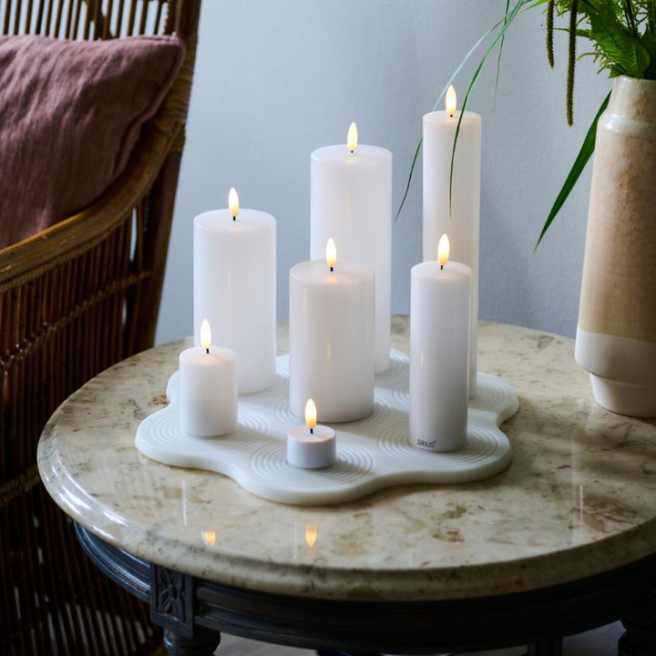 Taper Wax LED Flickering Candles | Ref SR-R-SILMID