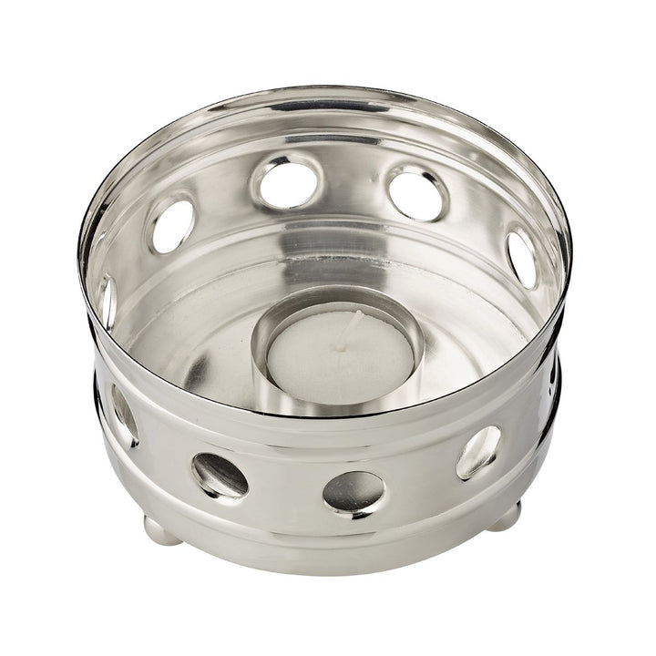 chauffe boisson argenté  avec bougie