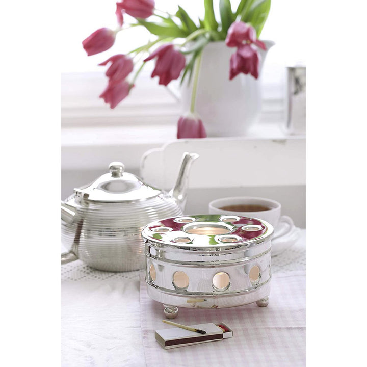 chauffe boisson argenté  avec bougis