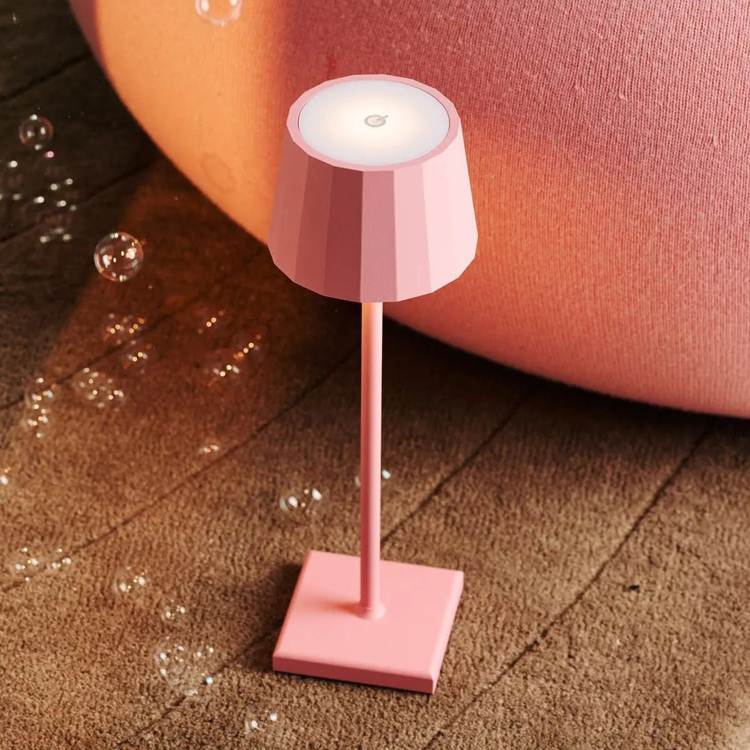 Lampe de table rechargeable rose Flamingo Wouter | Chargement sans fil et autonomie de 120 heures