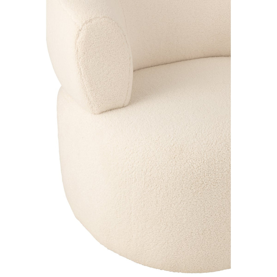 fauteuil Lounge  en Mousse & Tissu Blanc