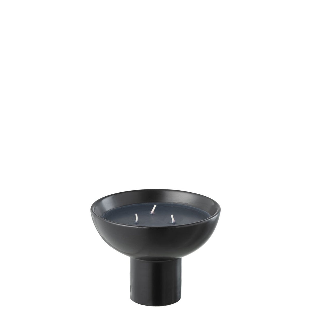 Élégante bougie parfumée ceramique noir