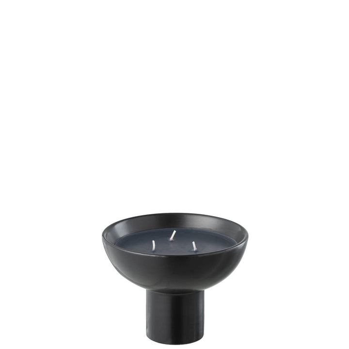 Élégante bougie parfumée ceramique noir