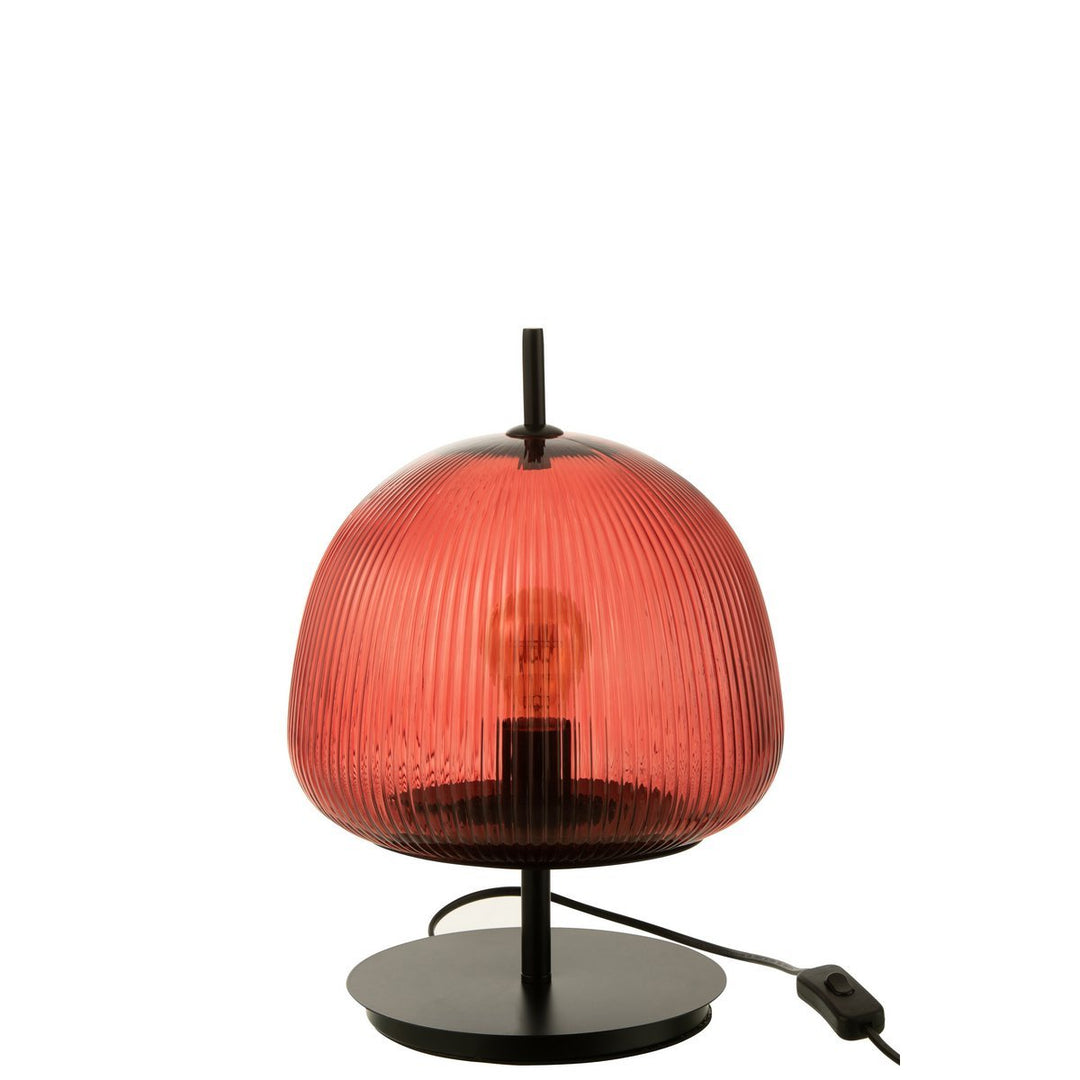 lampe de chevet avce verre rouge