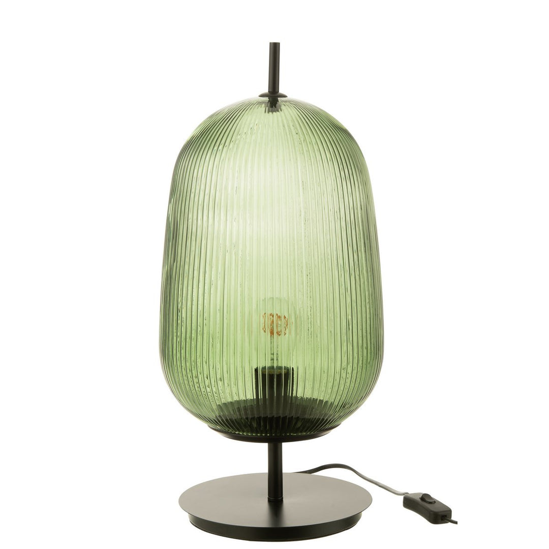 lampe de chevet avec verre vert