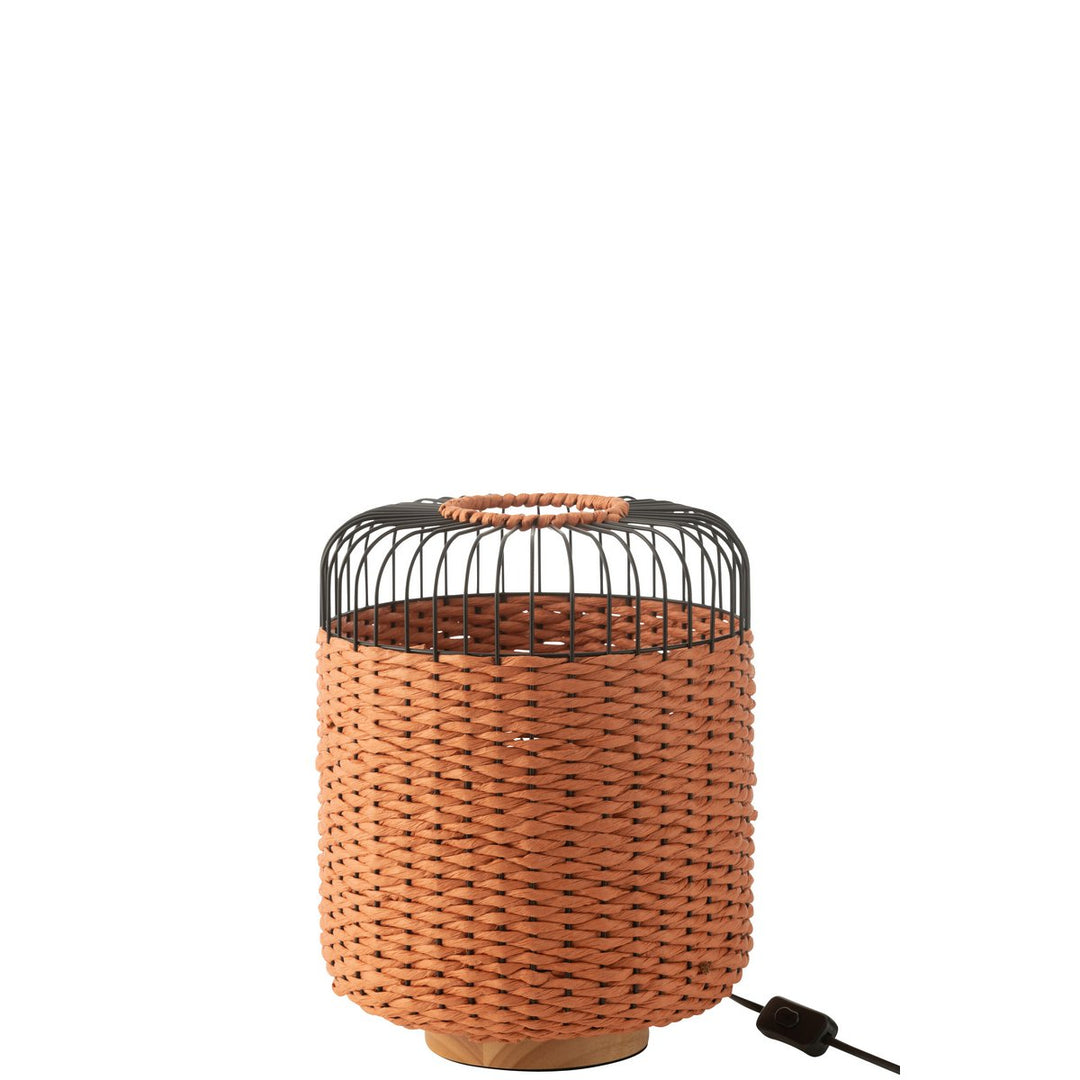 Lampe de chevet - métal - orange