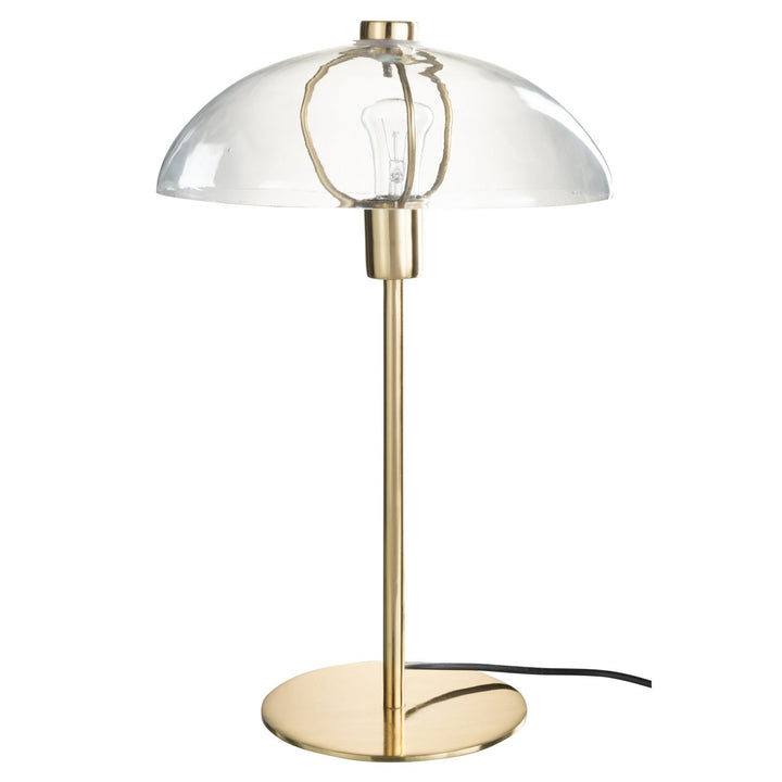lampe de table avec abat jour verre transparent