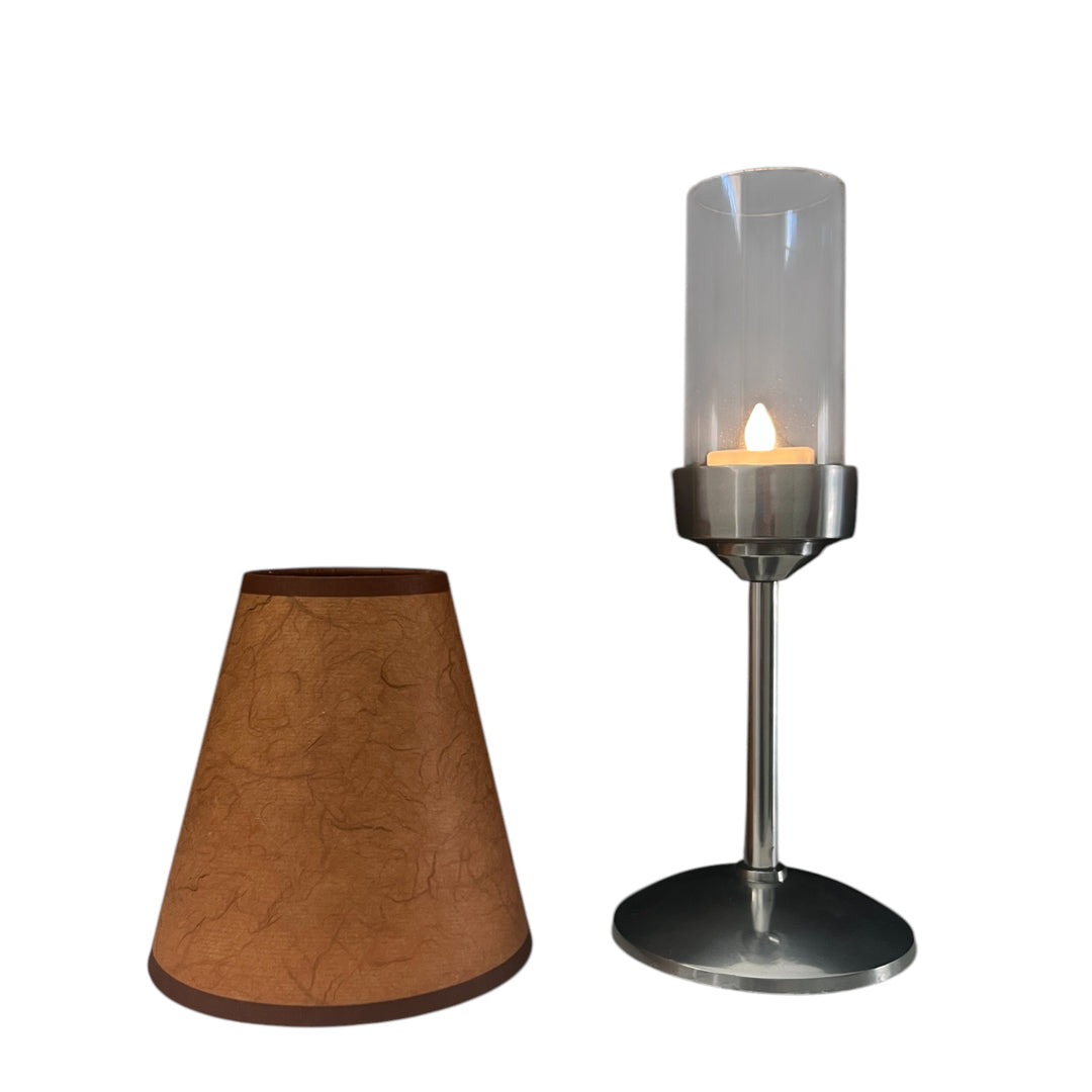 lampe de table bougie led avec abat jour