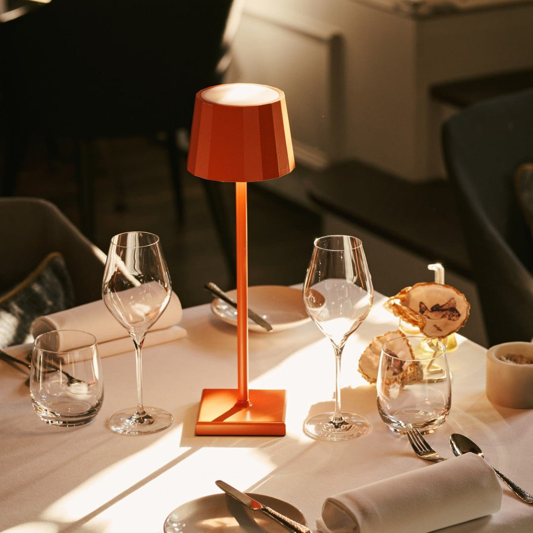 lampe sans fil couleur orange pour horeca