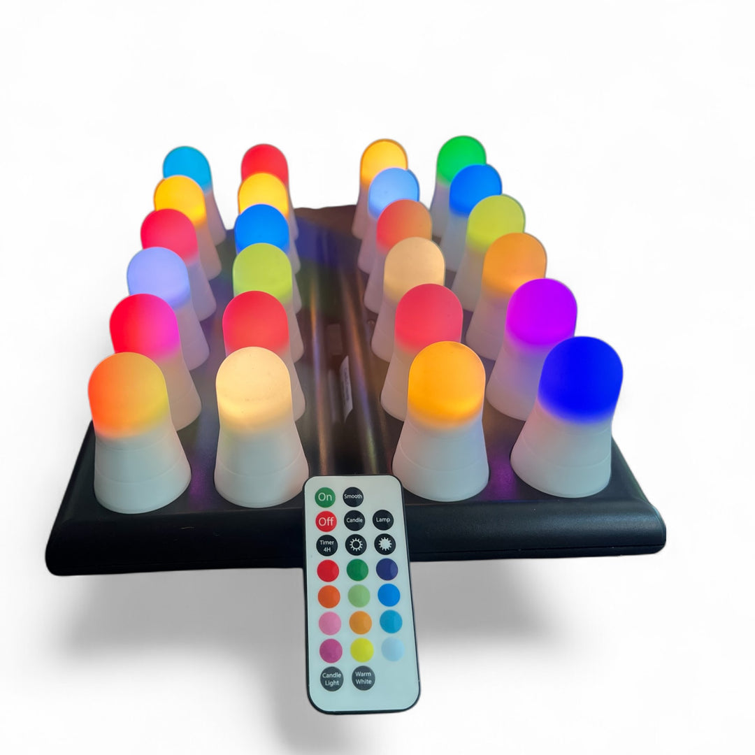 Set of  12 Super Bright Rechargeable LED Candles 