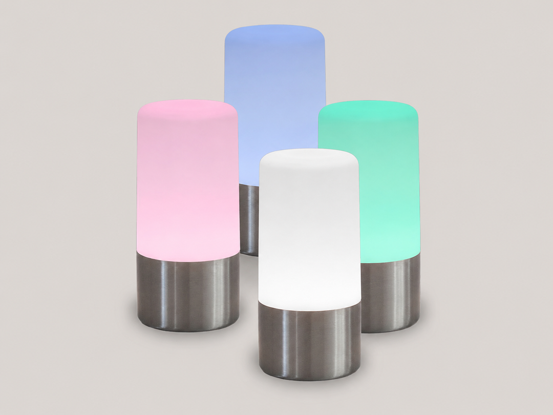 Set MAIA Gris – 9 lampes de table rechargeables sans fil + station de charge