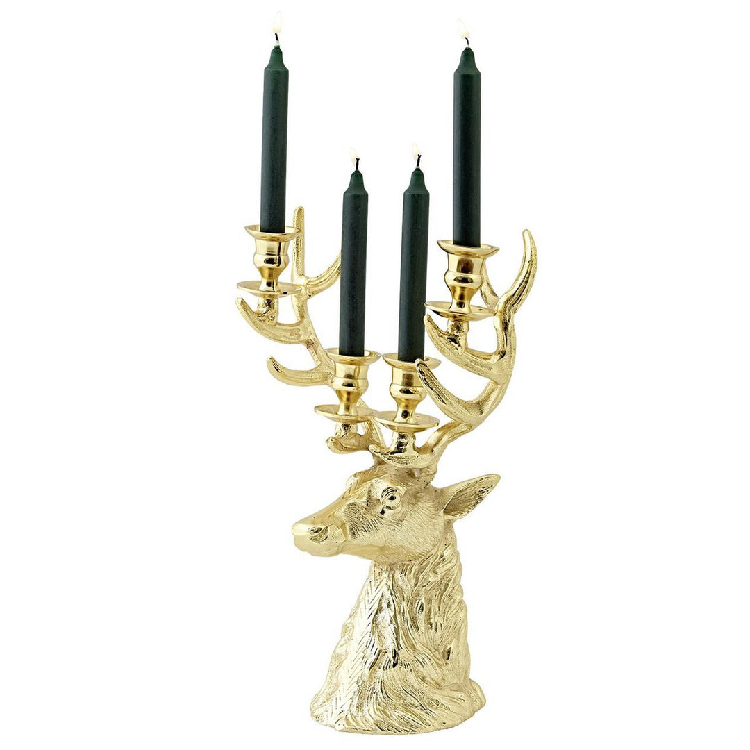 photophore renne dore  pour bougie