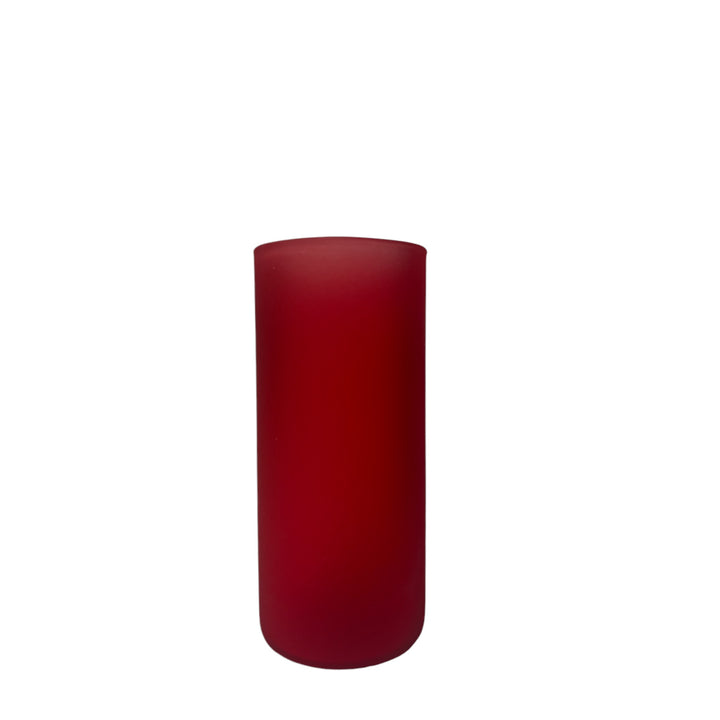 photophore verre rouge fonce