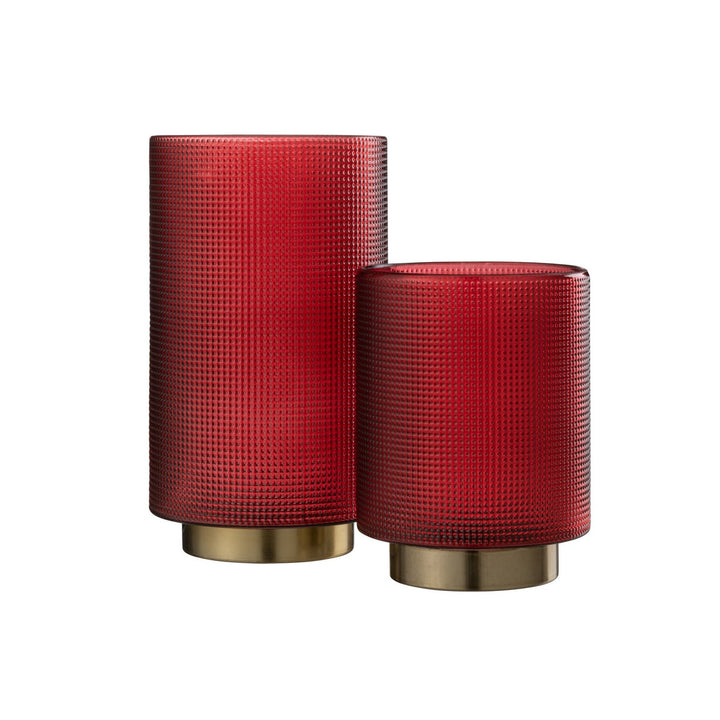 photophores  verre rouge  quadrille j-line