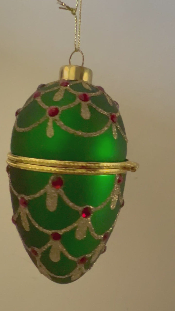 OEUF VERT ORNEMENT SAPIN DE NOEL