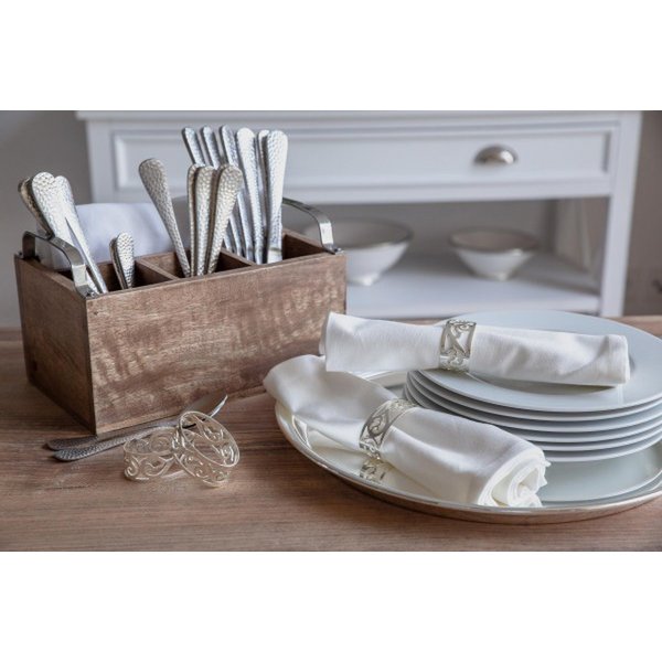 ronds de serviette Vita, argenté, résistant au ternissement