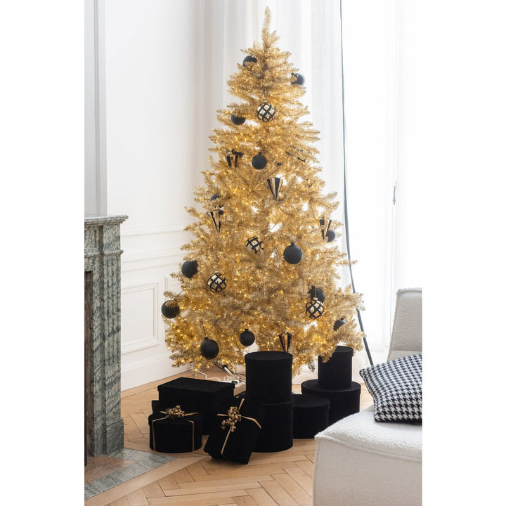 sapin de Noël doré en PVC grand format
