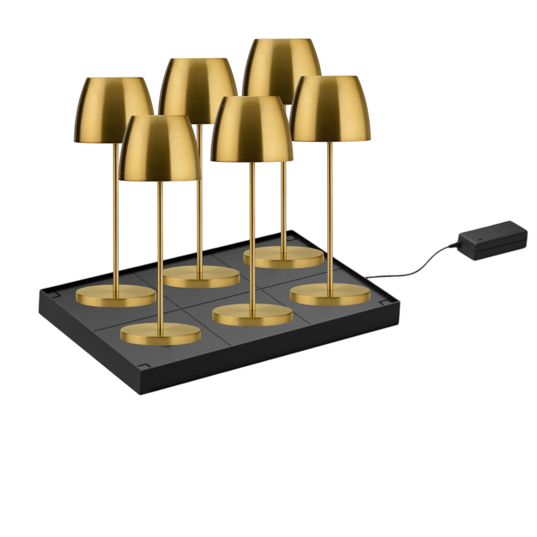 Set de 6 Lampes Rechargeables sans fil Montserrat H30 cm - Dorée