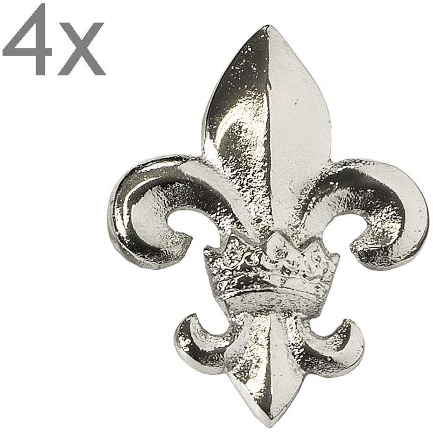 set de 4 broche argente pour decoration bouge