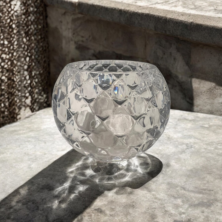 vase  avec motif bulle en verre