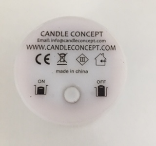 bougie led rechargeable blanc chaud  avec télécommande par Candle Concept
